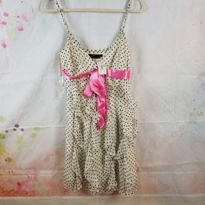 BCBG MazAzria | Sleeveless Polka Dot Dress w/ Bow